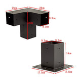 NNEDSZ Roof Pergola Gazebo Shed Matte Black Steel Brackets and Black Screen DIY Kits