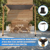 NNEDSZ Roof Pergola Gazebo Shed Matte Black Steel Brackets and Black Screen DIY Kits