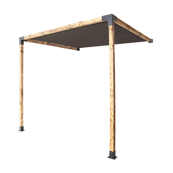 NNEDSZ Roof Pergola Gazebo Shed Matte Black Steel Brackets and Black Screen DIY Kits