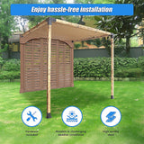 NNEDSZ Roof Pergola Gazebo Shed Matte Black Steel Brackets and Coffee Screen DIY Kits