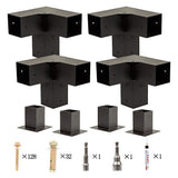 NNEDSZ Roof Pergola Gazebo Shed Matte Black Steel Brackets and Coffee Screen DIY Kits
