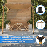 NNEDSZ Roof Pergola Gazebo Shed Matte Black Steel Brackets and Coffee Screen DIY Kits