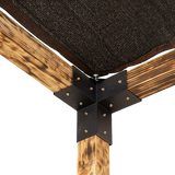 NNEDSZ Roof Pergola Gazebo Shed Matte Black Steel Brackets and Black Screens DIY Kits