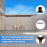NNEDSZ Roof Pergola Gazebo Shed Matte Black Steel Brackets and Black Screens DIY Kits