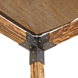 NNEDSZ Roof Pergola Gazebo Shed Matte Black Steel Brackets and Coffee Screens DIY Kits