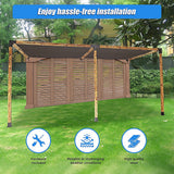 NNEDSZ Roof Pergola Gazebo Shed Matte Black Steel Brackets and Coffee Screens DIY Kits