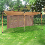 NNEDSZ Roof Pergola Gazebo Shed Matte Black Steel Brackets and Coffee Screens DIY Kits