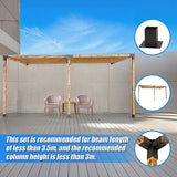 NNEDSZ Roof Pergola Gazebo Shed Matte Black Steel Brackets and Coffee Screens DIY Kits