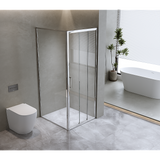 NNEDSZ 40mm Adjustable Contemporary Corner Sliding Chrome Shower Screen 86x80cm