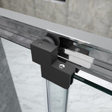 NNEDSZ 40mm Adjustable Contemporary Corner Sliding Chrome Shower Screen 90x92cm