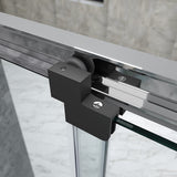 NNEDSZ 40mm Adjustable Contemporary Corner Sliding Chrome Shower Screen 86x101cm