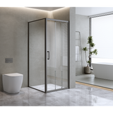 NNEDSZ 40mm Adjustable Contemporary Corner Sliding Chrome Shower Screen 86x80cm
