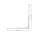 NNEDSZ Adjustable 1000x1200mm Double Sliding Door Glass Shower Screen in Gold