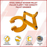 NNEDSZ Steel Single Scissor Pallet Puller Clamp 1 Ton Capacity Pallet Grabber