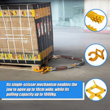 NNEDSZ Steel Single Scissor Pallet Puller Clamp 1 Ton Capacity Pallet Grabber