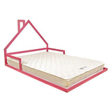 NNEDSZ Pine Wood Floor Bed House Frame for Kids and Toddlers