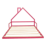 NNEDSZ Pine Wood Floor Bed House Frame for Kids and Toddlers