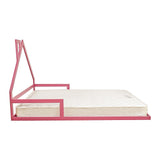 NNEDSZ Pine Wood Floor Bed House Frame for Kids and Toddlers