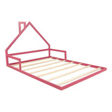 NNEDSZ Pine Wood Floor Bed House Frame for Kids and Toddlers