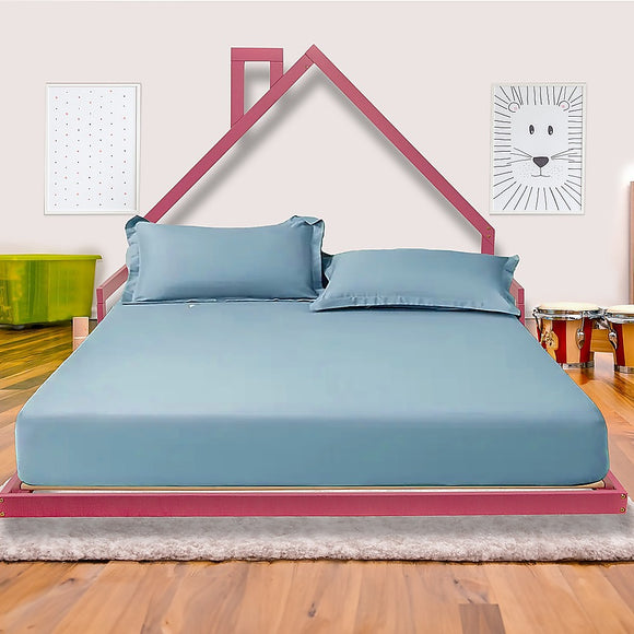 NNEDSZ Pine Wood Floor Bed House Frame for Kids and Toddlers