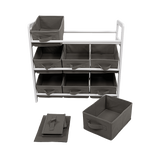 NNEDSZ Kids Toy Box Storage Unit Drawers Childrens Bedroom Shelf Baby Nursery Furniture Grey