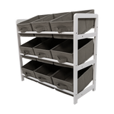 NNEDSZ Kids Toy Box Storage Unit Drawers Childrens Bedroom Shelf Baby Nursery Furniture Grey