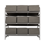 NNEDSZ Kids Toy Box Storage Unit Drawers Childrens Bedroom Shelf Baby Nursery Furniture Grey