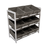 NNEDSZ Kids Toy Box Storage Unit Drawers Childrens Bedroom Shelf Baby Nursery Furniture Grey