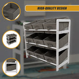 NNEDSZ Kids Toy Box Storage Unit Drawers Childrens Bedroom Shelf Baby Nursery Furniture Grey
