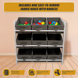 NNEDSZ Kids Toy Box Storage Unit Drawers Childrens Bedroom Shelf Baby Nursery Furniture Grey