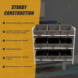 NNEDSZ Kids Toy Box Storage Unit Drawers Childrens Bedroom Shelf Baby Nursery Furniture Grey