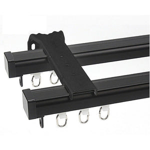 NNEDSZ 1.5m Double Curtain Tracks Aluminium Rail & Brackets For Both Curtain and Sheer with ceiling and wall accessories