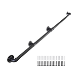 NNEDSZ 2m Handrail Stair Rail Grab Balustrade Staircase Banister + Installation Kit