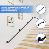NNEDSZ 2m Handrail Stair Rail Grab Balustrade Staircase Banister + Installation Kit