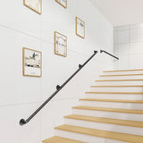 NNEDSZ 2m Handrail Stair Rail Grab Balustrade Staircase Banister + Installation Kit