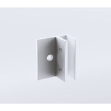 NNEDSZ 90cm Frameless Glass Bath Screen with Stainless Steel Brackets - White