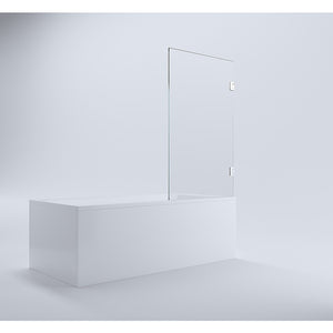 NNEDSZ 70cm Frameless Swing Bath Panel with Chrome Hardware