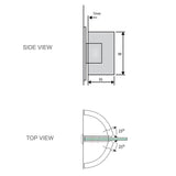 NNEDSZ 70cm Frameless Swing Bath Panel with Chrome Hardware