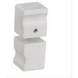 NNEDSZ 120cm Wall to Wall Frameless Shower Screen with White Brackets and SS Hinges, Square Knob Handle