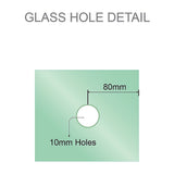 100cm Wall-to-Wall Frameless Shower Screen – Gunmetal Wall & Floor F Bracket with SS Hinges & Round Knob Handle