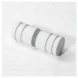 NNEDSZ 120cm Wall to Wall Frameless Shower Screen with White Brackets and SS Hinges, Round Knob Handle