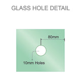 110cm Wall-to-Wall Frameless Shower Screen – Gunmetal Wall & Floor F Bracket with SS Hinges & Square Double Pull Handle