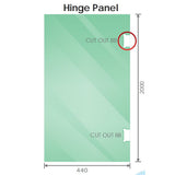 110cm Wall-to-Wall Frameless Shower Screen – Gunmetal Wall & Floor F Bracket with SS Hinges & Square Double Pull Handle