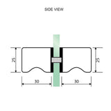 NNEDSZ 120cm Wall to Wall Frameless Shower Screen with Black Brackets and Brass Hinges, Square Knob Handle