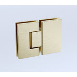 100cm Frameless Wall-to-Wall Shower Screen with Gold Wall U-Brackets, Brass Hinges & Square Double Pull Handle