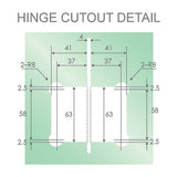 100cm Frameless Wall-to-Wall Shower Screen with Gunmetal Wall & Floor F Bracket, Brass Hinges & Square Double Pull Handle