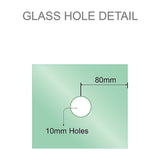 NNEDSZ 90cm Wall to Wall Frameless Shower Screen with Black Channel and SS Hinges , Round Knob Handle