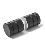 NNEDSZ 90cm Wall to Wall Frameless Shower Screen with Black Channel and SS Hinges , Round Knob Handle