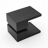 NNEDSZ 90cm Wall to Wall Frameless Shower Screen with Black Channel and SS Hinges , Square Double Pull Handle