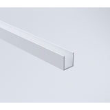 NNEDSZ 120cm Wall to Wall Frameless Shower Screen with White Channel and SS Hinges , Square Double Pull Handle